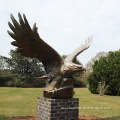 Hand Made Outdoor Decorative Life Size Brass Eagle Sculptures